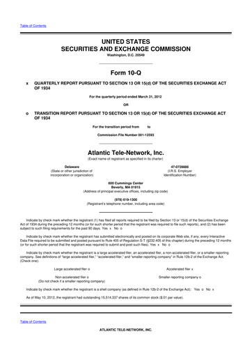 Thumbnail ATN International 10-Q Quarterly Report FY2012 