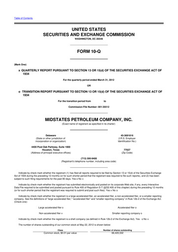 Vorschaubild Amplify Energy
 10-Q Quartalsbericht 2012 