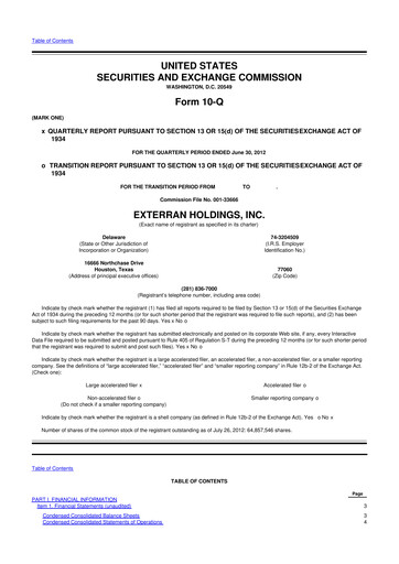 Thumbnail Archrock 10-Q Quarterly Report FY2012 