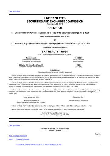 Thumbnail BRT Apartments 10-Q Quarterly Report FY 