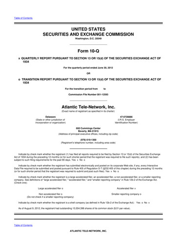 Thumbnail ATN International 10-Q Quarterly Report FY2012 