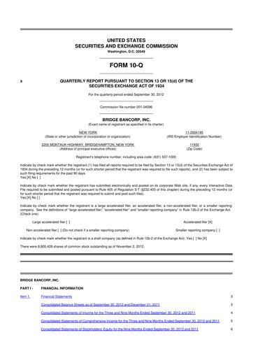 Vorschaubild Dime Community Bancshares 10-Q Quartalsbericht 2012 