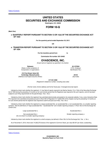 Vorschaubild Tempest Therapeutics 10-Q Quartalsbericht 2012 