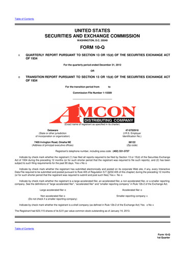 Vorschaubild AMCON Distributing Company 10-Q Quartalsbericht 2013 