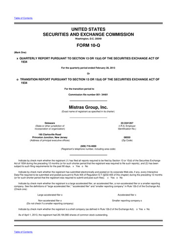 Thumbnail MISTRAS Group
 10-Q Quarterly Report FY2013 