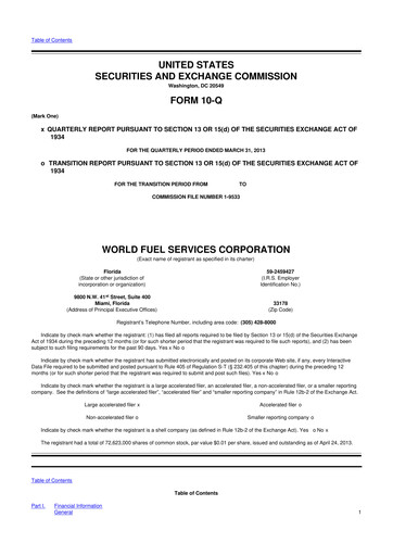 Thumbnail World Kinect 10-Q Quarterly Report FY2013 