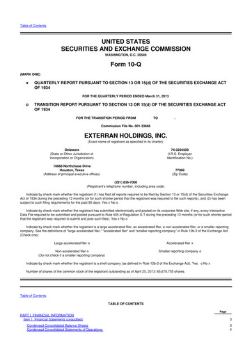 Thumbnail Archrock 10-Q Quarterly Report FY2013 