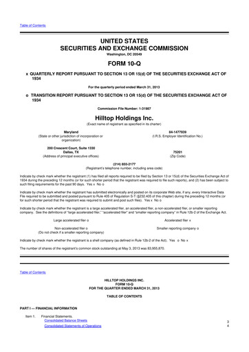 Thumbnail Hilltop Holdings 10-Q Quarterly Report FY2013 