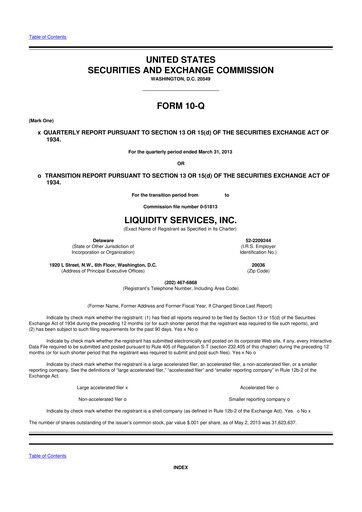 Thumbnail Liquidity Services
 10-Q Quarterly Report FY2013 