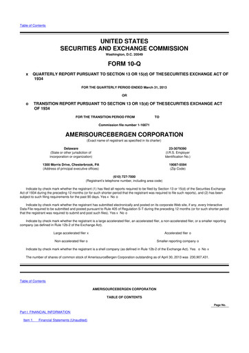 Thumbnail Cencora 10-Q Quarterly Report FY2013 