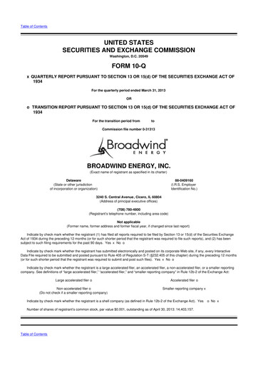 Vorschaubild Broadwind 10-Q Quartalsbericht  