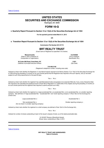 Thumbnail BRT Apartments 10-Q Quarterly Report FY 