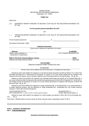 Thumbnail Seaboard Corporation 10-Q Quarterly Report FY2013 