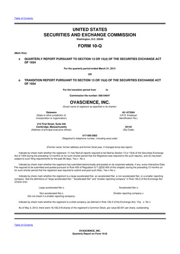 Vorschaubild Tempest Therapeutics 10-Q Quartalsbericht 2013 