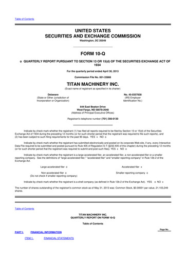 Thumbnail Titan Machinery 10-Q Quarterly Report FY2014 