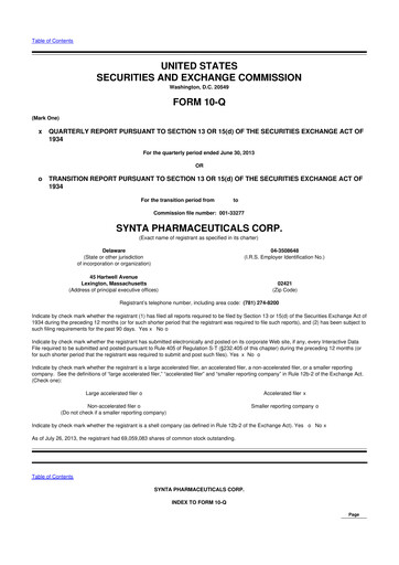 Thumbnail Madrigal Pharmaceuticals
 10-Q Quarterly Report FY2013 