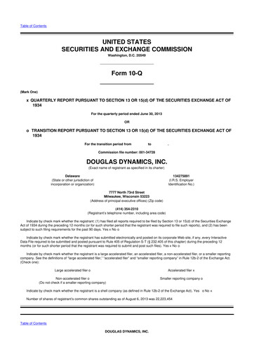 Thumbnail Douglas Dynamics
 10-Q Quarterly Report FY2013 