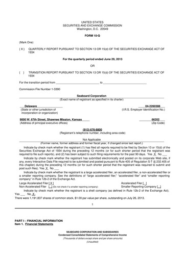 Thumbnail Seaboard Corporation 10-Q Quarterly Report FY2013 