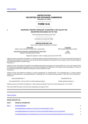 Vorschaubild Dime Community Bancshares 10-Q Quartalsbericht 2013 