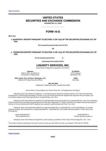 Thumbnail Liquidity Services
 10-Q Quarterly Report FY2013 
