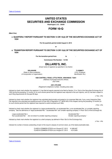 Thumbnail Dillard's
 10-Q Quarterly Report FY2013 