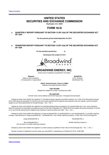 Vorschaubild Broadwind 10-Q Quartalsbericht  