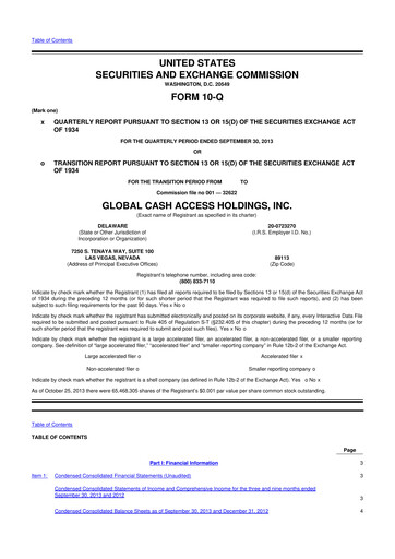 Thumbnail Everi Holdings
 10-Q Quarterly Report FY2013 
