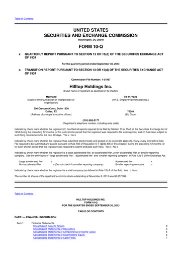 Thumbnail Hilltop Holdings 10-Q Quarterly Report FY2013 