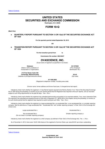 Vorschaubild Tempest Therapeutics 10-Q Quartalsbericht 2013 