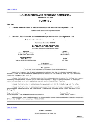 Miniature TeraWulf 10-Q Rapport trimestriel 2013 