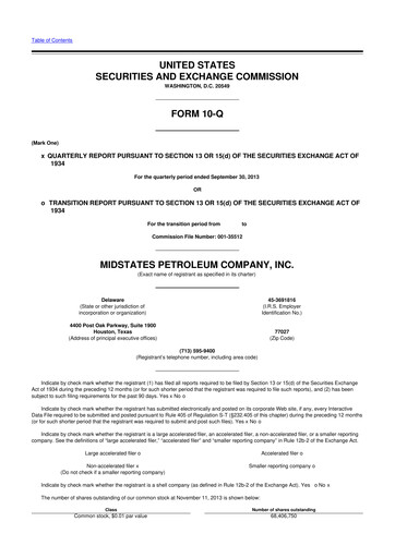 Vorschaubild Amplify Energy
 10-Q Quartalsbericht 2013 