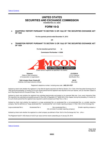 Vorschaubild AMCON Distributing Company 10-Q Quartalsbericht 2014 