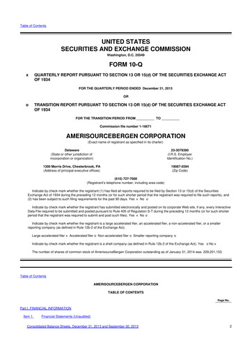 Thumbnail Cencora 10-Q Quarterly Report FY2014 