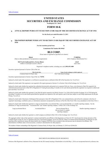 Thumbnail RLI Corp.
 10-K Annual Report 2013