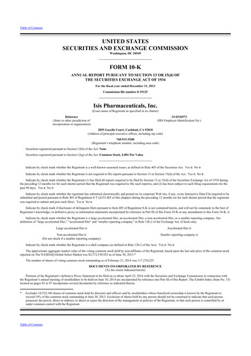 Thumbnail Ionis Pharmaceuticals
 10-K Annual Report 2013