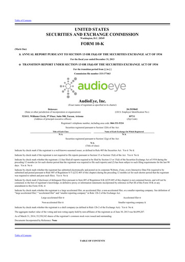 Thumbnail AudioEye 10-K Annual Report 2013