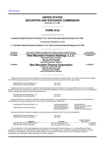Miniature New Mountain Finance Corporation 10-Q Rapport trimestriel  