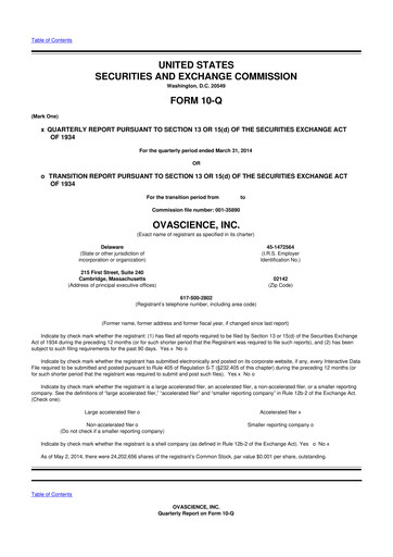 Vorschaubild Tempest Therapeutics 10-Q Quartalsbericht 2014 