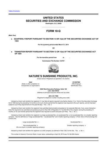 Thumbnail Nature's Sunshine Products 10-Q Quarterly Report FY2014 