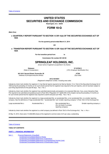 Thumbnail OneMain Financial
 10-Q Quarterly Report FY2014 