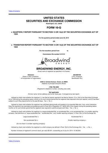 Vorschaubild Broadwind 10-Q Quartalsbericht  