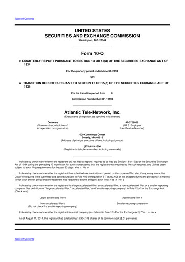 Thumbnail ATN International 10-Q Quarterly Report FY2014 