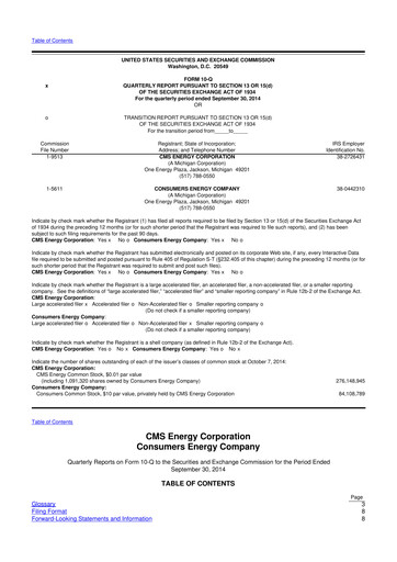 Thumbnail CMS Energy
 10-Q Quarterly Report FY2014 
