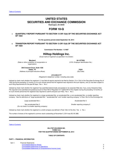 Thumbnail Hilltop Holdings 10-Q Quarterly Report FY2014 
