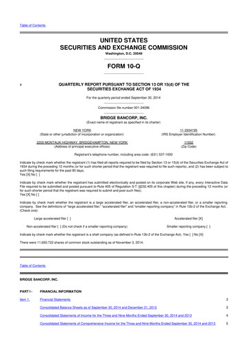 Vorschaubild Dime Community Bancshares 10-Q Quartalsbericht 2014 