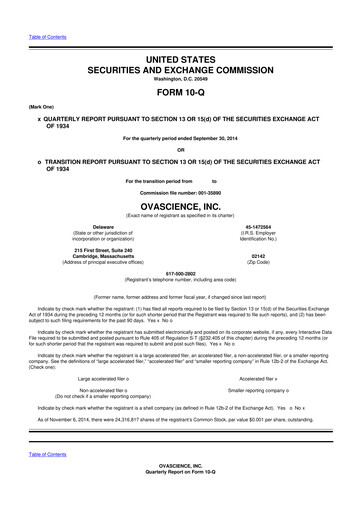 Vorschaubild Tempest Therapeutics 10-Q Quartalsbericht 2014 