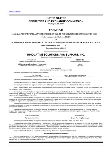 Miniature Innovative Solutions and Support 10-K Rapport annuel 2014