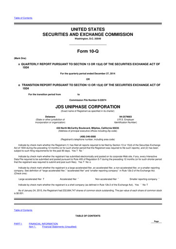 Thumbnail VIAVI Solutions
 10-Q Quarterly Report FY2015 