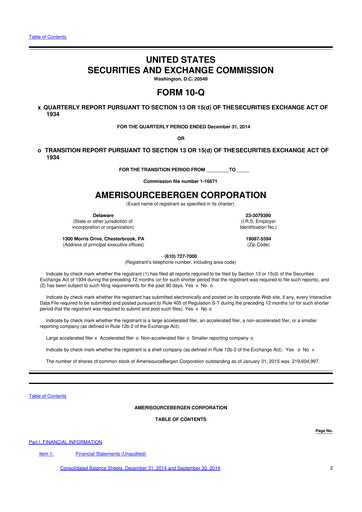 Thumbnail Cencora 10-Q Quarterly Report FY2015 