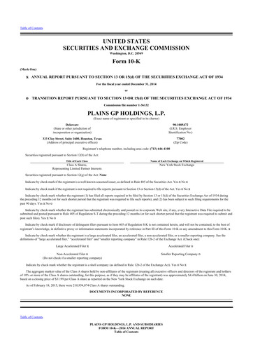 Thumbnail Plains GP 10-K Annual Report 2014